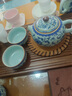 汝窯茶壺單壺青花纏枝蓮泡茶壺陶瓷開片一壺兩杯功夫茶具西施壺 天青纏枝蓮—西施壺一壺兩杯 曬單實拍圖