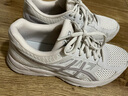 亞瑟士ASICS女鞋網(wǎng)面跑鞋透氣跑步鞋百搭緩震運動鞋 GEL-CONTEND 4 灰白色/淺紫色 37.5 曬單實拍圖