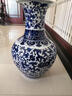 陶瓷器仿古青花瓷花瓶大號落地中式客廳復(fù)古家居裝飾品擺件 大號手繪富貴蓮賞瓶-高58CM 曬單實拍圖
