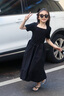 舟喜女童法式連衣裙夏款2025新款兒童女孩夏裝大童夏季高級感黑色裙子 黑色 150 碼_推薦身高140-150cm左右 曬單實(shí)拍圖