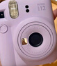 富士（FUJIFILM）立拍立得mini12 mini11/7/9升級款 相紙一次成像相機拍照生日禮物 Mini12 鳶尾紫（現貨） 官方標配+Ins風(fēng)相框+相冊+水晶殼 曬單實(shí)拍圖