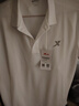 特步（XTEP）短袖T恤polo衫男透氣翻領(lǐng)上衣2025夏季新款修身男士辦公室商務(wù)服 白色 L （175） 曬單實(shí)拍圖