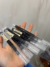 得力（deli）直液筆 0.5mm子彈頭中性筆簽字筆 走珠筆水筆 辦公文具 9黑2紅1藍 33566 曬單實拍圖