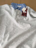 初語拼接假兩件襯衫衛(wèi)衣女25春秋新款知識分子時尚polo領(lǐng)上衣情侶 銀花灰 M 曬單實拍圖