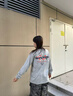 WASSUP官方店花語(yǔ)字母長(cháng)袖T恤男生秋冬2025新款重磅國潮情侶打底衫上衣 灰色 XL 曬單實(shí)拍圖