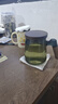憶壺茶（YIHUTEA）茶杯玻璃綠茶泡茶杯男士家用加厚耐高溫茶水分離帶把手茶道水杯子 【水中見山峰】青純山底杯500ml 曬單實拍圖