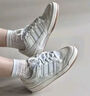 阿迪達(dá)斯 （adidas）FORUM低幫籃球鞋板鞋小白鞋男女阿迪達(dá)斯官方三葉草 米白色 36 曬單實(shí)拍圖
