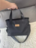 袋鼠男士手提包防水牛津布文件包公文包大容量斜挎單肩男女通用 有肩帶小號黑色-款 #2# 曬單實(shí)拍圖