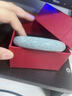 中國黃金（CHINA GOLD）翡翠手鐲豆紫色飄花翡翠手鐲玉鐲子七夕生日禮物送女友婆 56-58圈口 曬單實拍圖