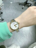 浪Longines手表琴女真鉆名牌全自動機械表十大品牌防水鏤空情侶表 L789間金白面女 送表帶+手鏈 曬單實拍圖