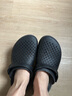 crocs卡駱馳舒樂(lè)洞洞鞋沙灘鞋男鞋包頭女鞋拖鞋|209964 黑色-001 43 (270mm) 曬單實(shí)拍圖
