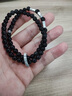中國黃金乾坤圈銀手鏈男竹節雙層黑曜石手串新年情人節禮物送男友老公生日 三節竹節乾坤圈雙層手串 曬單實(shí)拍圖