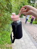 JCZS德國大容量玻璃杯耐高溫防摔桶水壺茶水分離外出帶吸管雙飲杯 -白色  750ml 曬單實拍圖