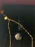 周六福黃金手鏈女足金字母鏈素鏈生日禮物計價A0713814約1.27g16+3cm 曬單實拍圖