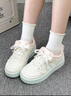 森馬歐若風(fēng)配裙可愛(ài)小白鞋女2025秋季新款休閑板鞋運動(dòng)鞋子女加絨棉鞋 米綠加絨 37 曬單實(shí)拍圖