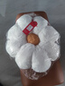 皮爾卡丹（pierrecardin）花朵抱枕 坐墊沙發(fā)抱枕靠墊飄窗太陽(yáng)花椅子墊子屁股墊 白 曬單實(shí)拍圖