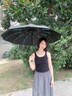JCZS德國品牌反向防曬傘防紫外線晴雨兩用遮陽雙層黑膠長柄自動高顏值 藏青色【全自動合金骨架晴雨 8骨 曬單實拍圖