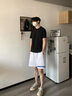 WASSUP美式復(fù)古短褲男女士潮流夏季2025潮牌情侶款寬松運動五分休閑褲子 白色 M 曬單實拍圖