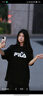 FILA 斐樂女裝T恤2025年秋季新款短袖情侶同款純棉熊貓短t上衣男女 正黑色-BK M 170/92A/M 曬單實(shí)拍圖