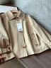 秋水伊人復古休閑減齡風(fēng)衣2025年春秋新款簡(jiǎn)約通勤H型翻領(lǐng)外套女 卡其 L 曬單實(shí)拍圖