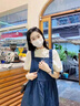 SNYDER WEAR兩件/套裝甜美學(xué)院風(fēng)復(fù)古減齡牛仔背帶連衣裙女學(xué)生+立領(lǐng)短袖襯衫 【套裝】牛仔背帶裙+立領(lǐng)襯衫 S 曬單實(shí)拍圖
