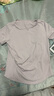 駱駝（CAMEL）戶外晨跑運(yùn)動(dòng)服女休閑短袖兩件套裝 Y23BA0L6059C5 雪柔紫 S 曬單實(shí)拍圖