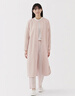 無印良品（MUJI）女式 水洗 平紋 立領(lǐng)長袖連衣裙女裝裙子25年春季連身裙 BC2LUC5S 淺粉紅色條紋 M （160/84A） 曬單實拍圖