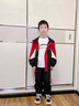 G.DUCKKIDS小黃鴨男童秋裝套裝2025新款兒童春秋外套中大童男孩運動(dòng)服三件套 紅色兩件套 150 尺碼11~12歲【140-150cm】 曬單實(shí)拍圖