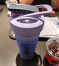 Blender Bottle 不銹鋼運動保溫杯水杯 便攜式男女健身杯子 帶不銹鋼攪拌球 25oz不銹鋼杯漸變紫739ml 曬單實拍圖