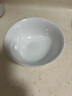 零峰景德鎮(zhèn)高溫陶瓷米飯碗泡面碗大湯碗小碗正德純白釉下彩純白瓷餐具 白色4.7英寸飯碗 曬單實(shí)拍圖