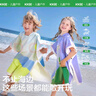 kocotreekk樹(shù)兒童沙灘巾柔軟親膚吸水浴巾男女孩斗篷式游泳便攜裝備奶霜米 曬單實(shí)拍圖
