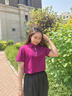 NAOTIEA納奧蒂爾小帆船純色POLO衫短袖女2025夏新款翻領(lǐng)休閑運動(dòng)大碼T恤 紫紅色 S 【建議90-110斤】 曬單實(shí)拍圖