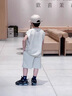 G.DUCKKIDS童裝兒童運動套裝男童夏裝2024新款中大童男孩無袖背心短褲兩件套 夏季米色 150 (建議身高140cm 12-13歲)cm 曬單實拍圖