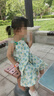 Classic Teddy精典泰迪女童連衣裙兒童吊帶裙中小童裝純棉碎花裙子夏 綠色 120 曬單實(shí)拍圖