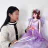 翎喏芭比娃娃3-6歲會(huì)說話白雪艾莎公主玩偶女孩六一禮物換裝娃娃禮盒 2024新款冰雪公主【60cm—珍藏版大禮盒】 【眨眼版】禮包A：56件美人魚裙項(xiàng)鏈?zhǔn)嵝?曬單實(shí)拍圖