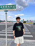 WHIM NASA短袖t恤男女同款2025夏季新款半袖圓領(lǐng)寬松學(xué)生打底衫男裝上衣服 黑色 XL （150-175斤） 曬單實(shí)拍圖