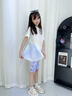 小豬彼特女童速干套裝夏季新款兒童運動衣騎行服鯊魚褲冰絲短袖大童網(wǎng)球夏 1765紫色 120 cm 曬單實拍圖