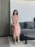 佰藍嬌高級感新中式國風(fēng)連衣裙女裝2025新款夏季小個(gè)子兩件套裝裙子夏天 粉色 M 曬單實(shí)拍圖