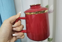 蘇氏陶瓷茶水分離杯辦公杯帶蓋過(guò)濾杯大容量泡茶杯當朝一品節日禮物 紅色 曬單實(shí)拍圖