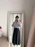ELLE法式時尚洋氣減齡條紋襯衫女2025秋裝新款設(shè)計感寬松小眾上衣 條紋 S 曬單實拍圖