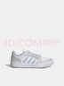 adidas ENTRAP休閑低幫運動板鞋少年感復古籃球鞋男女阿迪達斯   白色/淺藍/灰色   36 曬單實拍圖
