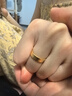 中國黃金黃金戒指足金999古法磨砂訂婚結(jié)婚男士女活口實心對戒七夕禮物送 女戒約6g 曬單實拍圖