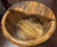 范爺家26cm香柏木碳化泡腳桶實(shí)木桶過膝足浴洗腳盆足療保健桶七夕禮物男 曬單實(shí)拍圖