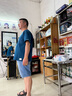 七匹狼【萊卡四面彈】牛仔短褲男夏季薄款彈力直筒通勤休閑五分褲子男裝 曬單實拍圖