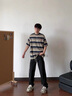 VETECOCOFF褲子男春秋夏季寬松休閑褲男士運(yùn)動(dòng)衛(wèi)褲男生簡(jiǎn)約直筒闊腿長(zhǎng)褲男褲 2356 黑色 L 【建議110-130斤】 曬單實(shí)拍圖
