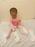 成長寄嬰兒長筒襪純棉無骨春秋新款女寶寶秋季a類高筒過膝松口不勒長襪 粉色花朵組 1-3歲 M碼【建議腳長10-14cm】 曬單實拍圖