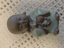 陶云尚紫砂小和尚茶寵擺件開(kāi)片可養茶玩功夫茶具配件茶桌擺件 哥窯小和尚悟心悟空一對 曬單實(shí)拍圖