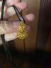 興穎黃金包銀中國風(fēng)古韻平安福祿鏤空吊墜古法花絲福滿蓮花葫蘆掛墜 金1.2克-總重約15克-蓮花葫蘆 曬單實(shí)拍圖