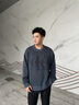 Calvin KleinJeans25秋季新款男士休閑通勤ck肌理感圓領(lǐng)內(nèi)搭針織毛衣4RD399G WD7-深空灰 XL 曬單實拍圖