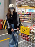 矜持范外套女拼接衛(wèi)衣外套女春秋百搭寬松中長款拉鏈棒球服運動上 黑色 M 90-105斤 曬單實拍圖
